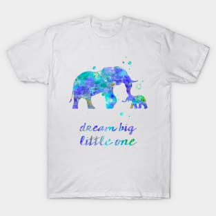 Elephant Dream Big Little One Watercolor Painting T-Shirt